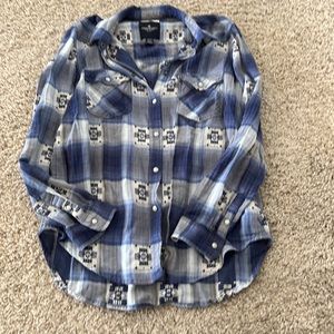 American Eagle Boyfriend Fit Flannel Style Shirt - Size Small